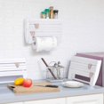 thumbnail image 2 of SHAR Kitchen Grease Paper Holder - White, Rolling Paper Holder, Kitchen Rolling Paper Holder Wall Mounted Kitchen Grease Paper and Cling Holder with Cutout Function, 2 of 5