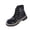 Black, variant on Flatform Boots for Women Round Toe Combat Ankle Boots with Laces and Buckle