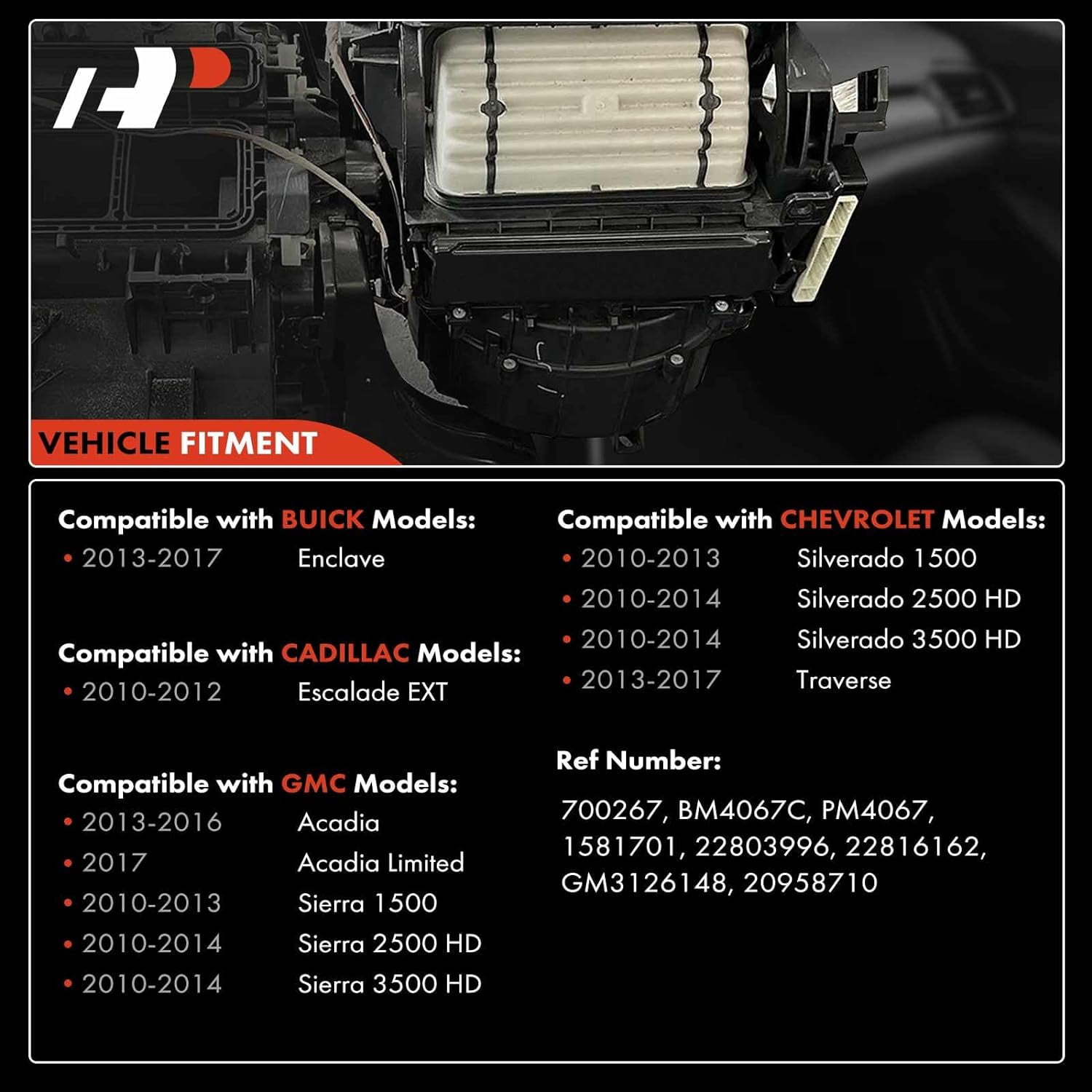 A/C Heater Blower Motor W/Fan Cage For Chevy Silverado 1500 2500 3500 GMC Sierra - Foto 8