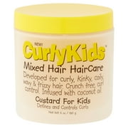 كاسترد أطفال بشعر مختلط من CurlyKids، 6 أونصة، للجنسين، مرطب