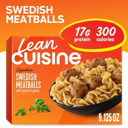 Lean Cuisine Swedish Meatballs Microwave Meals for Lunch or Dinner, 9.125 oz (Frozen)