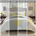 thumbnail image 4 of Comfort Spaces Full/Queen Size Quilt Set, 3-Piece Floral Bedspread Bedding Set, Yellow and Gray Coverlet Set for All Season, Lightweight Comforter Set, 4 of 6