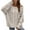 Khaki, variant on hoksml Sweaters for Women Fashion One Shoulder Loose Solid Color Womens Sweaters Long Sleeve Pullover Sweater Tops on Clearance