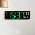 thumbnail image 4 of Reloj Doble Propósito para Sentarse Y 13 Pulgadas Con Múltiples Despertadores Y Reloj Cuenta Regresiva (carcasa Negra Con Verde), 4 of 9