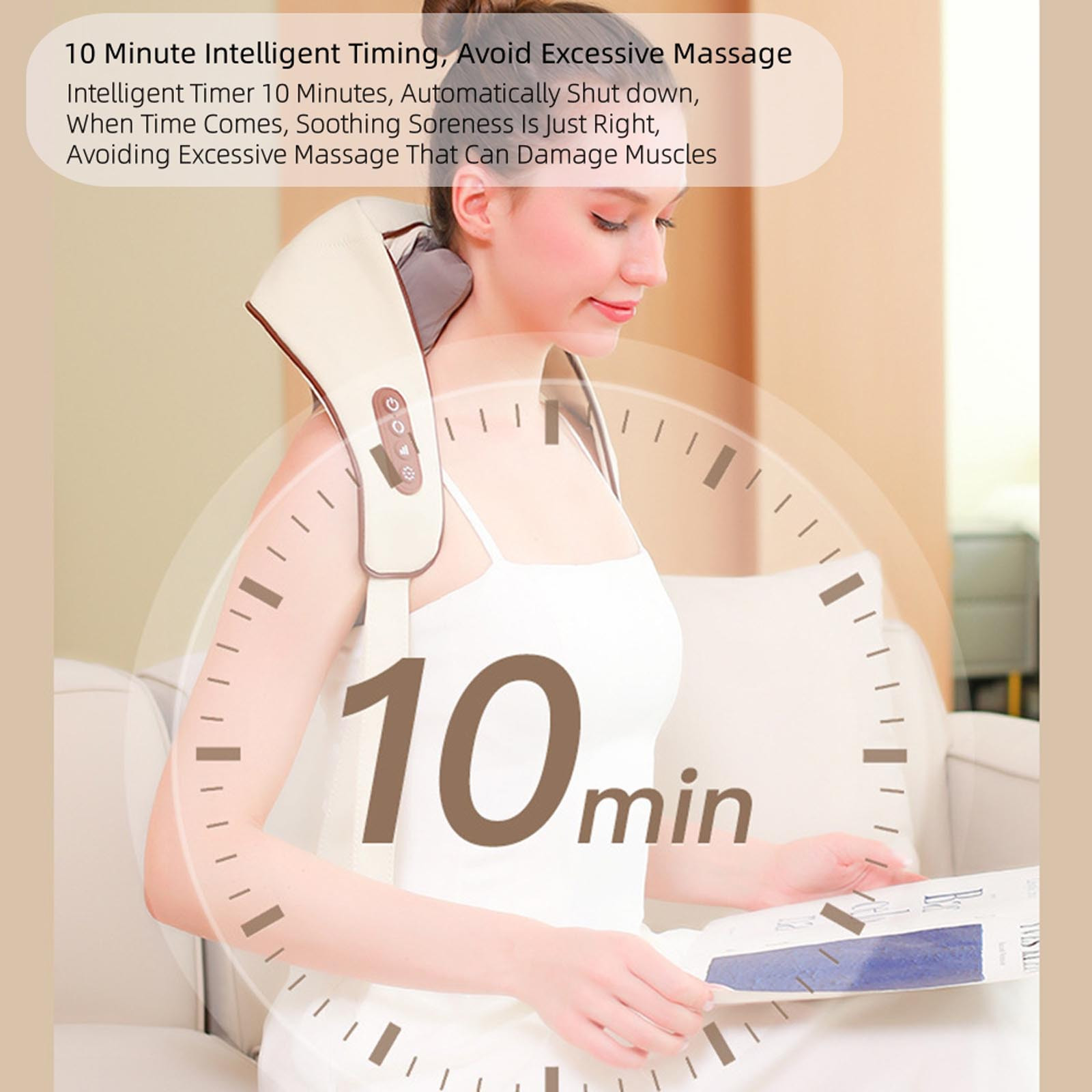 Massage Tools Neck Massager With Heat Shiatsu Shoulder Acupressure Deep Kneading Experience Like Human for Relaxation