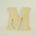 thumbnail image 1 of Package of 1, 14 Inch X 1/2" Thickness Baltic Birch Wood Letter "M" in The Goudy Heavy Font | Thick | Upper Case for Art & Craft Project, Made in USA, 1 of 1