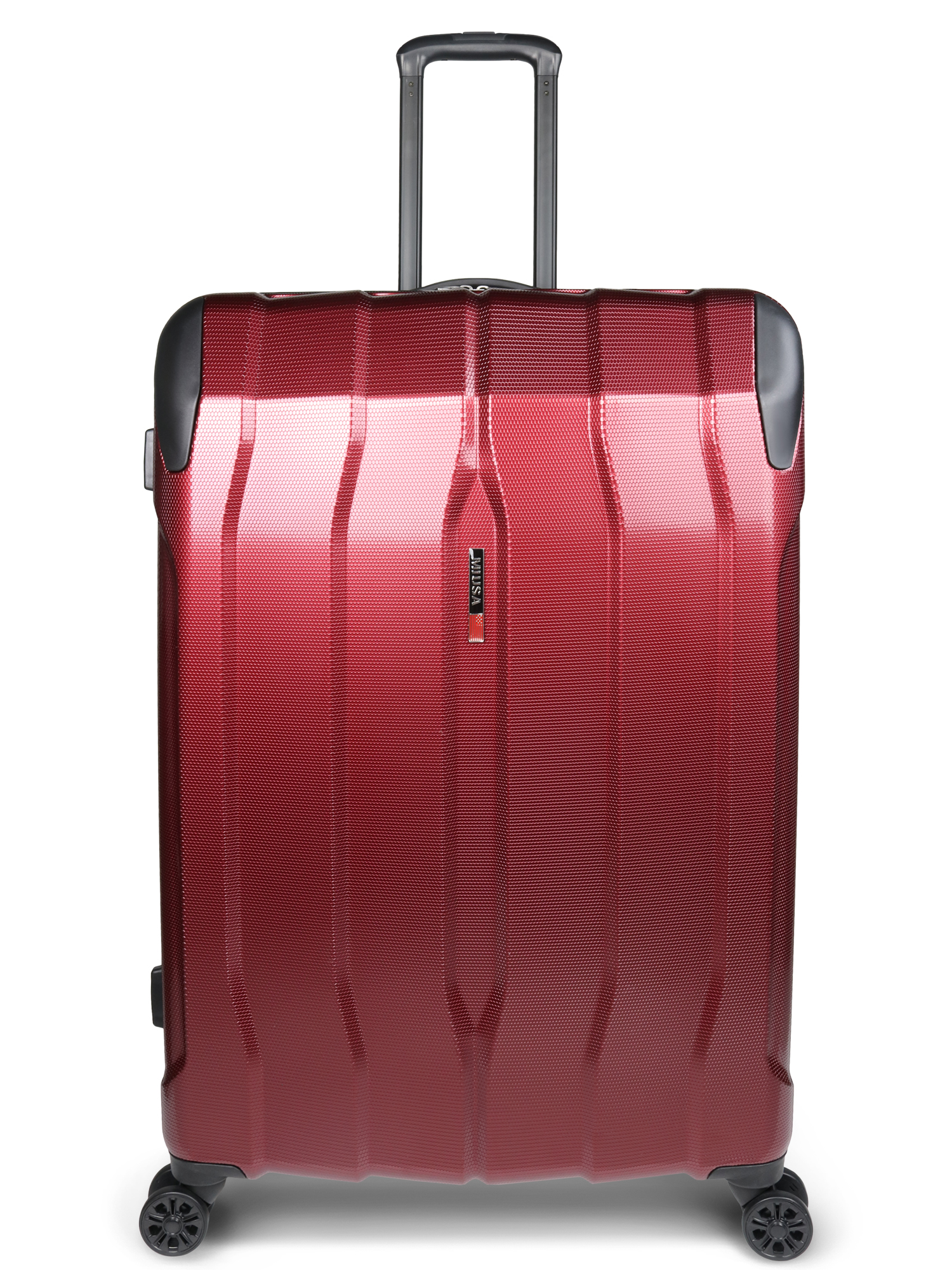 MIUSA 30" Hard Side Poly carbonate Luggage w/ 4x4 Spinner Wheels, Red
