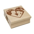 thumbnail image 1 of Valentine's Day Couple Kiss Heart Love Anniversary Square Rubber Stamp Stamping Scrapbooking Crafting - Large 2.75in, 1 of 7