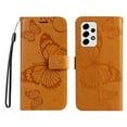 thumbnail image 5 of for Samsung Galaxy A53 5G Wallet Case, Kickstand Case with Credit Card Holder, Embossed Butterfly Pattern with Strap Premium PU Leather Magnetic Closure Shockproof Protective Flip Cover, Yellow, 5 of 6