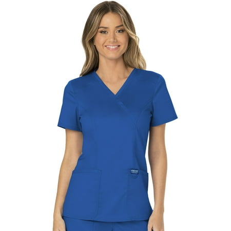 

Cherokee Workwear Revolution Women s Scrubs Top Mock Wrap WW610