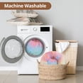 thumbnail image 3 of Sasttie 36in Calming Donut Dog Bed, Washable Round Plush Faux Fur Pet Bed, Rainbow, 3 of 7