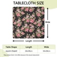 thumbnail image 2 of Pioneer Flower Floral Print Pattern Square Fitted Tablecloth with Elastic Edge,Square Table Cover,Washable Elastic Table Cover for Home Kitchen Party Decor 34"x34", 2 of 6