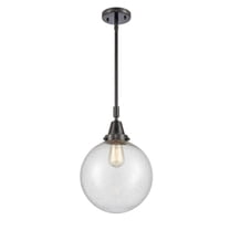 447-1S-BK-G204-10 Innovations Lighting Beacon - 1 Light Stem Hung Mini Pendant In Industrial Style-14.13 Inches Tall and 10 Inches Wide-Matte Black
