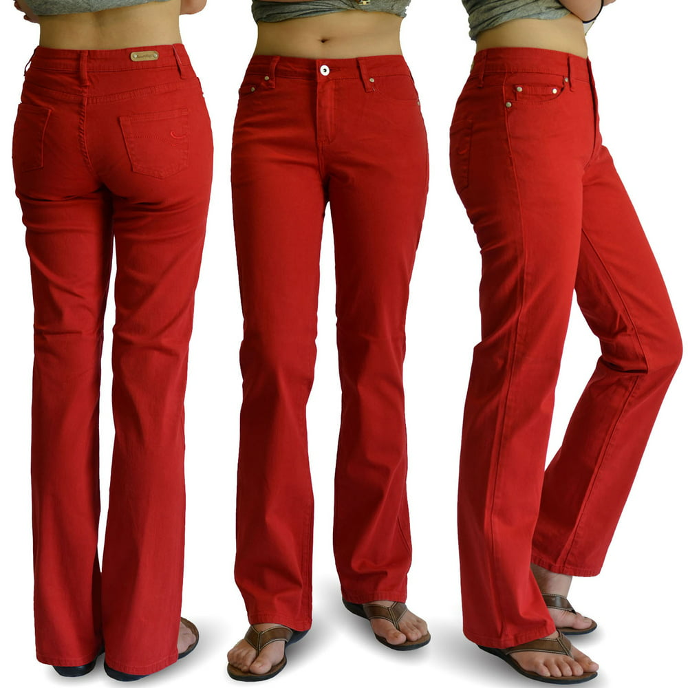 Keep In Touch - WOMENS DENIM STRETCH JEANS 5834-red SIZE:3 - Walmart ...
