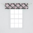 thumbnail image 2 of Ambesonne Japanese Window Valance, Sakura Branches Greyscale, 54" X 12", Magenta Grey and White, 2 of 3