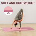 thumbnail image 2 of Fitvids 1/2" Thick High Density Exercise Yoga Mat, Carrying Strap, Pale Pink, 2 of 7