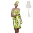 thumbnail image 2 of Colevkie 2 Pieces Bath Wrap Set for Women Bath Skirt & Hair Drying Cap Soft Quick Drying Beach Towel Bath Towel Adjustable for Bathroom Sauna Printed Kiwi Pattern, 2 of 8