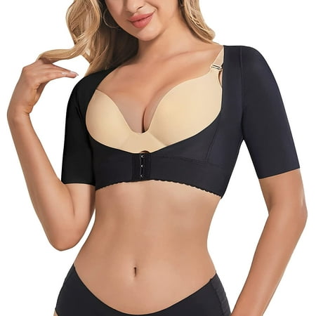 

Nebility Shaper Tops for Women Slimmer Upper Arm Compression Post Surgery Posture Corrector Lift Breasts Vest Shapewear(Black 0XL)
