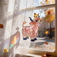 thumbnail image 3 of LiUMX 2D Acrylic Cattle Suncatcher with Chain, 20cm Stained Glass Style Light Filtering Hanging Ornament for Window Indoor Outdoor Decoration, 3 of 4