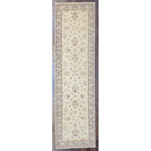 Wahi Rugs Hand Knotted Oushak Chobie Natural-dye 2'6"x10'0" -w607