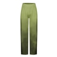 thumbnail image 4 of YLSDY Men's Linen Pants Summer Loose Fit Straight Leg Solid Color Elastic Waist Beach Pants Long Trousers Yellow S, 4 of 4