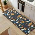 thumbnail image 5 of Brown Mushroom Leaf Dark Blue Pattern Kitchen Rug Mat,Kitchen Runner Rugs Non Skid Washable,Decorative Kitchen Floor Mats for Kitchen,Sink,Laundry,17"x47.2", 5 of 7