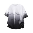 thumbnail image 1 of Tops para hombre, blusas y camisas de cuello redondo y manga corta para hombre, top de cuello redondo para hombre, top informal de moda con degradado de color, top/camiseta de cuello redondo y manga c, 1 of 7