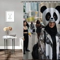 thumbnail image 2 of Panda costume  Bathroom Decor Set , multi size Colorful Luxurious Graphic Print Polyester Fabric Fashion Bathroom Decor Sets with Hooks  100％聚酯纤维 Washable shower curtain  Shower Curtain Set with Hooks, 2 of 7