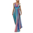 thumbnail image 2 of TIMIFIS Robe d'Été Décontractée Ample pour Femme, Longue, Sans Manches, Fendue, Robes Maxi, Robes d'Invitée de Mariage, Robe d'Été à Fleurs, Robes de Plage, Décontractée, Robe T-Shirt Décontractée -, 2 of 6
