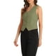 thumbnail image 4 of Chaleco sin mangas de botón y cuello en V para mujeres INSPIRE CHIC, ideal para el Día de la Madre, color verde, talla M, 4 of 6