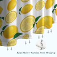 thumbnail image 6 of Yellow Lemon Fruit Slices White Pattern Shower Curtain 36"x72" ,Bathroom Decorative Shower Curtains Set with 12 Hooks,Modern Waterproof Washable Shower Curtain, 6 of 6