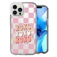 thumbnail image 1 of MUNDAZE Apple iPhone 12 Pro Retro Pink Checkered XOXO Vintage 70s Style Hippie Valentine Love Double Layer Phone Case Cover, 1 of 3