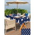 thumbnail image 4 of Outdoor Tablecloth with Umbrella Hole and Zipper, Christmas Navy Blue Rectangle Table Cloth 60x102 Inch Waterproof Tablecloth, Winter Snowflakes Modern Xmas Trees Picnic Table Cover for Patio Camping, 4 of 7