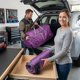 thumbnail image 2 of Bolsa de viaje Bago Rolling de 120 litros con ruedas, impermeable, color morado, 2 of 9