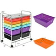 thumbnail image 3 of Costway 12 Drawers Rolling Cart Storage Scrapbook Paper Studio Organizer Bins Multicolor, 3 of 10