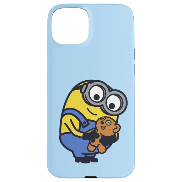 Funda para iPhone 15 Plus Minions Bob con Osito de Peluche
