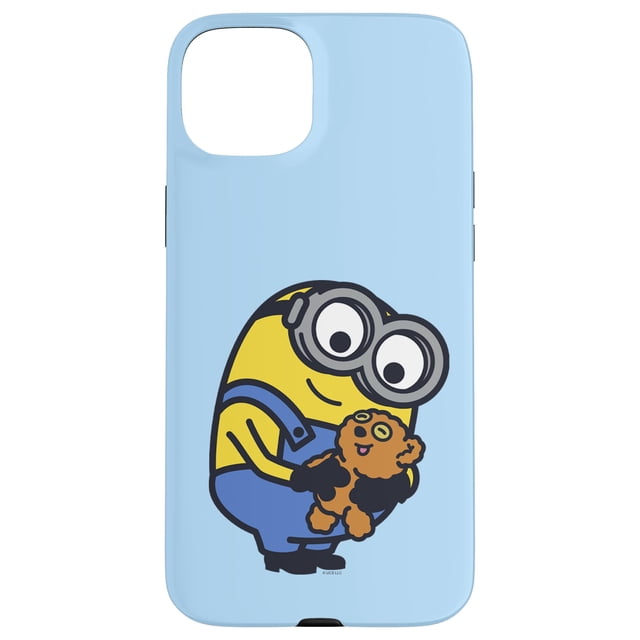 Funda para iPhone 15 Plus Minions Bob con Osito de Peluche