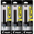 thumbnail image 1 of Paquete De 2 Recambios De Tinta De Gel Pilot G2 Para Bolígrafos Rodantes, Tinta Negra De Punta Negrita, Paquete De 3 = 6 Recambios, 1 of 4