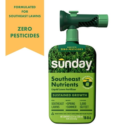 Sunday Southeast Nutrients Ready-to-Spray Nutrients for the Lawn (18-0-6), 42.3 oz, 5000-Sq ft