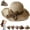 Beige-wide Brim, variant on Elegant Woven Straw Sun Hat with Bow, Womens Straw Bucket Foldable Wide Brim Floppy Beach, French Sun Hat