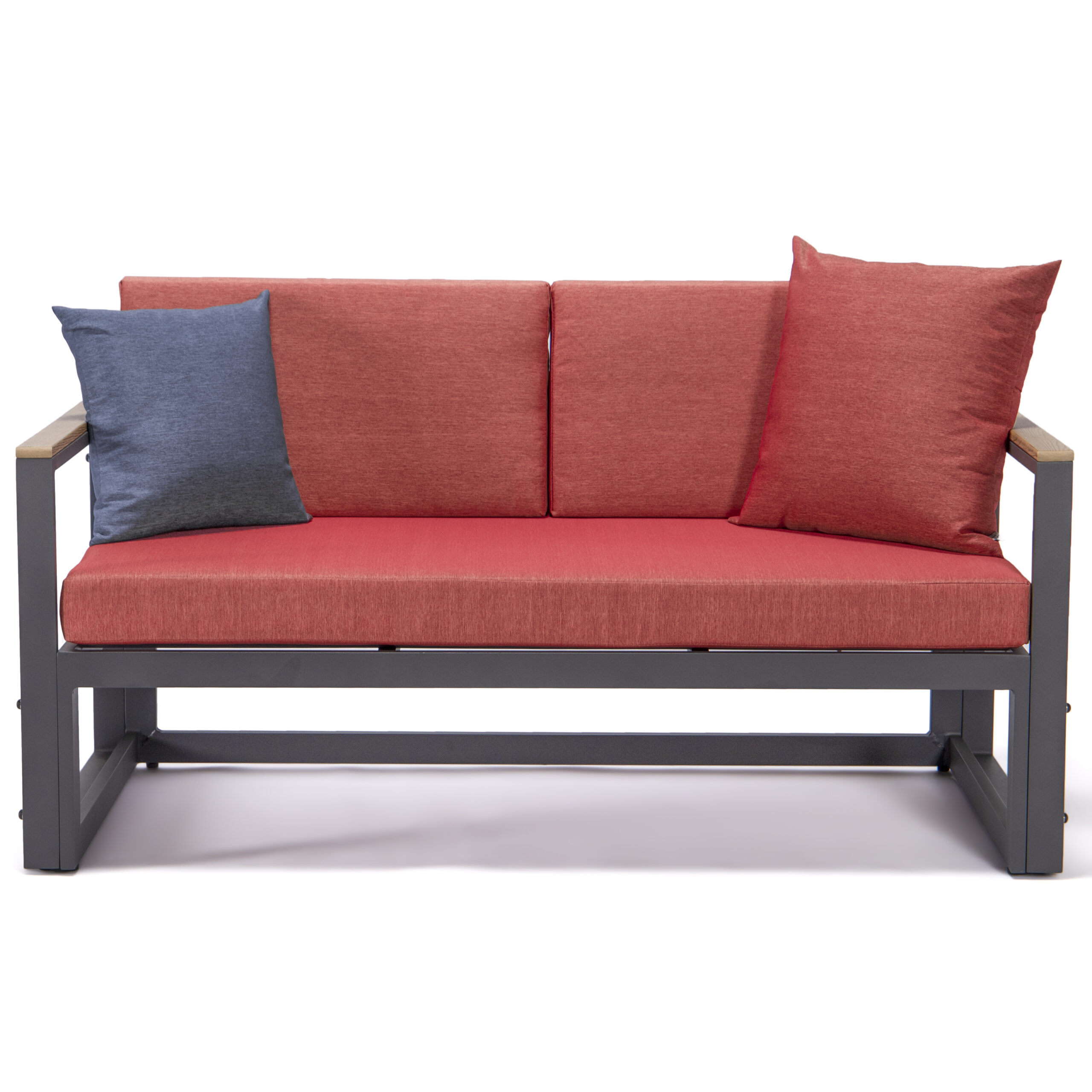 LeisureMod Chelsea Black Sectional With Adjustable Headrest