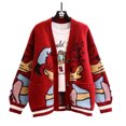 thumbnail image 4 of OWLCE Donald Duck Long Sleeve Autumn Winter Cardigan Jumper Tops Turtleneck Pullovers Casual Sweaters Women Loose Sweater Girl Red for 88-155LB, 4 of 4