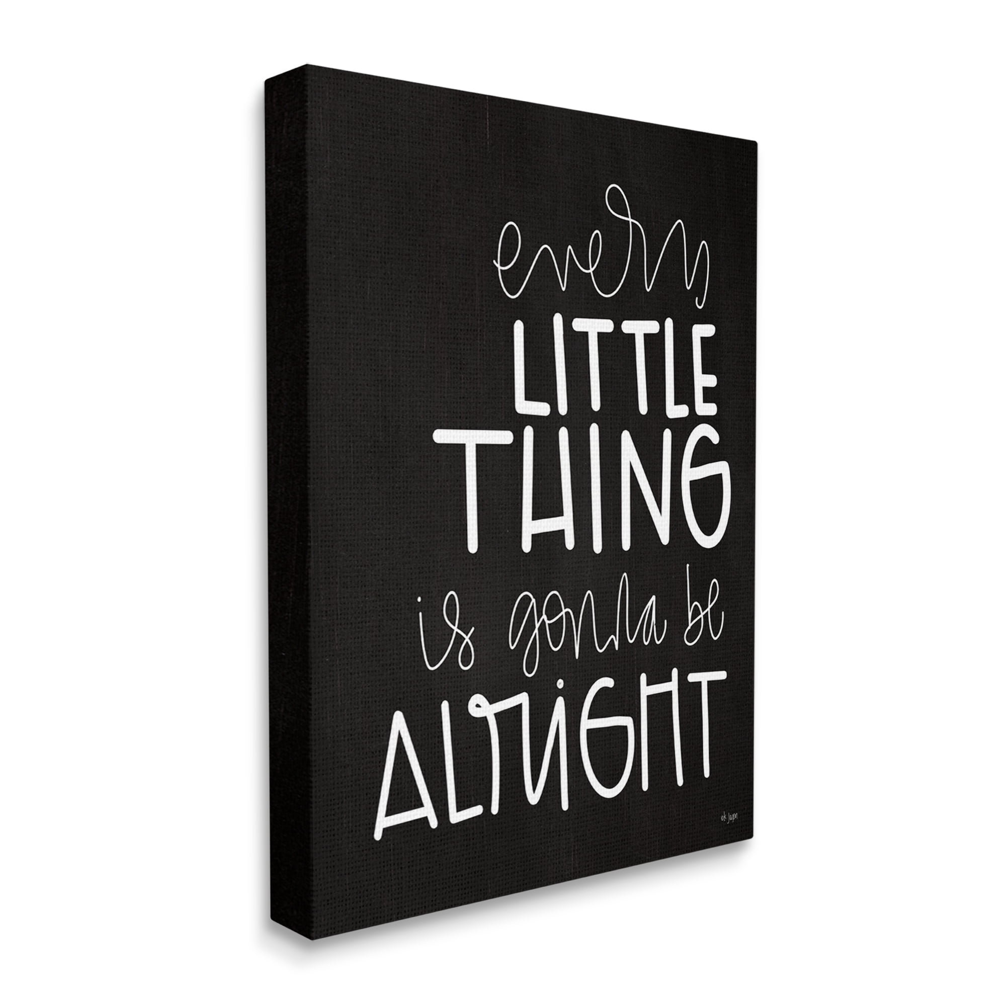 Stupell Industries Everything is Gonna Be Alright Fun Novelty Typography,36 x 48, Design by Jaxn Blvd.