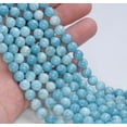 thumbnail image 2 of Larimar Quartz Gemstone Grade AAA Sky Blue Round Loose Beads 4mm 5mm 6mm 8mm 15.5 inch Full Strand, 2 of 6