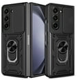 thumbnail image 6 of Elegant Choise Case with Ring Stand and Slide Camera Lens Cover for Samsung Galaxy Z Fold 5 5G, Black, 6 of 17