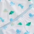 thumbnail image 6 of WAYUTE Toddler Baby Boy Swimsuit Long Sleeve Cartoon Printed Rash Guard 3 Piece Bathing Suit Swimwear Water Activities, 6 of 7