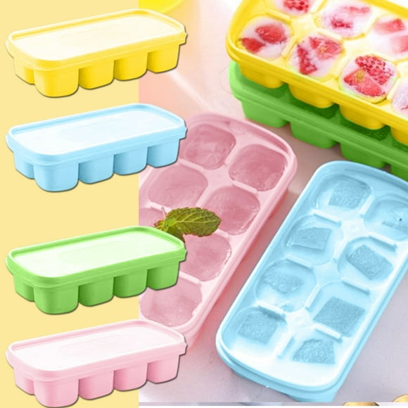 Oliegs Heated Blanket Trays 4 Pack Easy Release Silicone & Flexible 8 Trays With Lid For Cocktail Freezer Stackable Ice Trays With Covers Chocolate