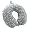 thumbnail image 1 of Funda de almohada de lactancia, gris y blanca con estampado de estrellas y conejos, se adapta perfectamente al cojín de lactancia, 1 of 5