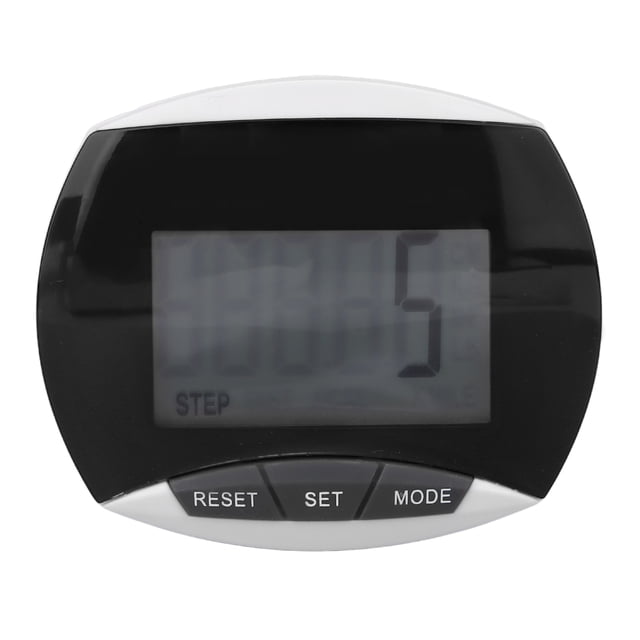 Pedometer, Step Counter Portable ABS For Morning Exercise Black