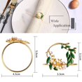 thumbnail image 2 of Anillo de Servilleta Anillos de Servilleta de Flor de Perla Dorada Juego de 12 Servilleteros de Metal para la Decoración de la Mesa de la Cena Del Banquete de Boda, 2 of 5